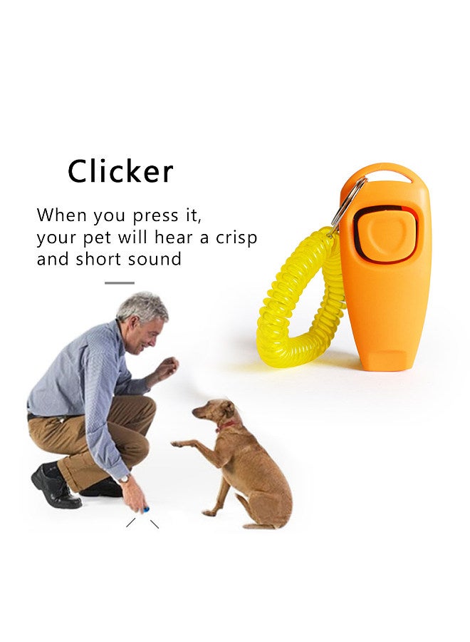 Generic 2pcs Dog Training Clickers 2 in 1 Whistle and Clicker Pet Training Tools with Wrist Strap Key Ring for Dogs Cats Pets  - Image 4