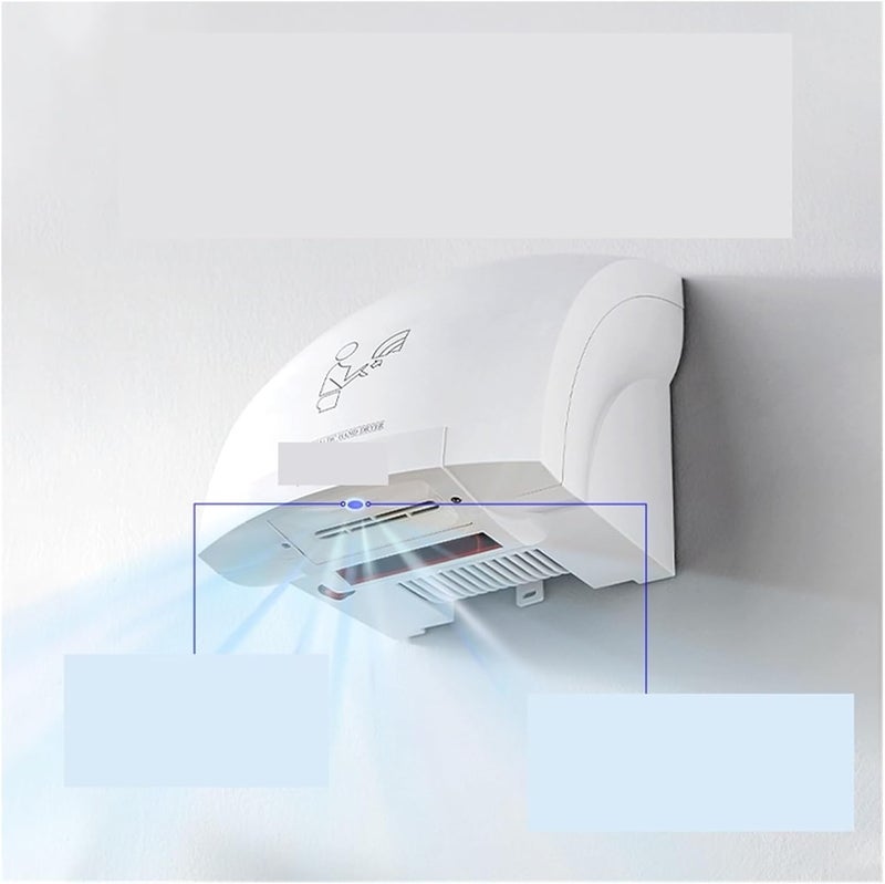 Hand Dryer, Hand Dryer Automatic Smart Sensor Hot Air and Cold, Commercial Bathroom Toilet Wall for Kitchen Bedroom Hotel - Image 4