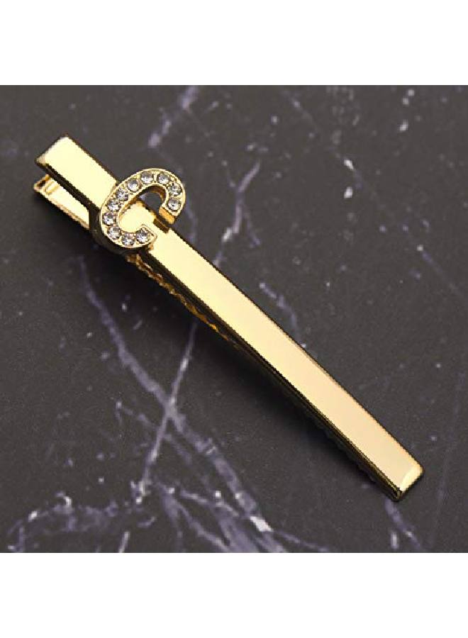 SpinningDaisy Spinningdasiy Crystal Initial Bijou Hair Clip C Gold - Image 4