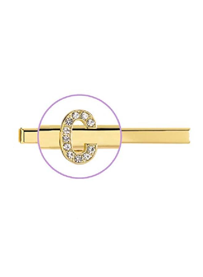 SpinningDaisy Spinningdasiy Crystal Initial Bijou Hair Clip C Gold - Image 3