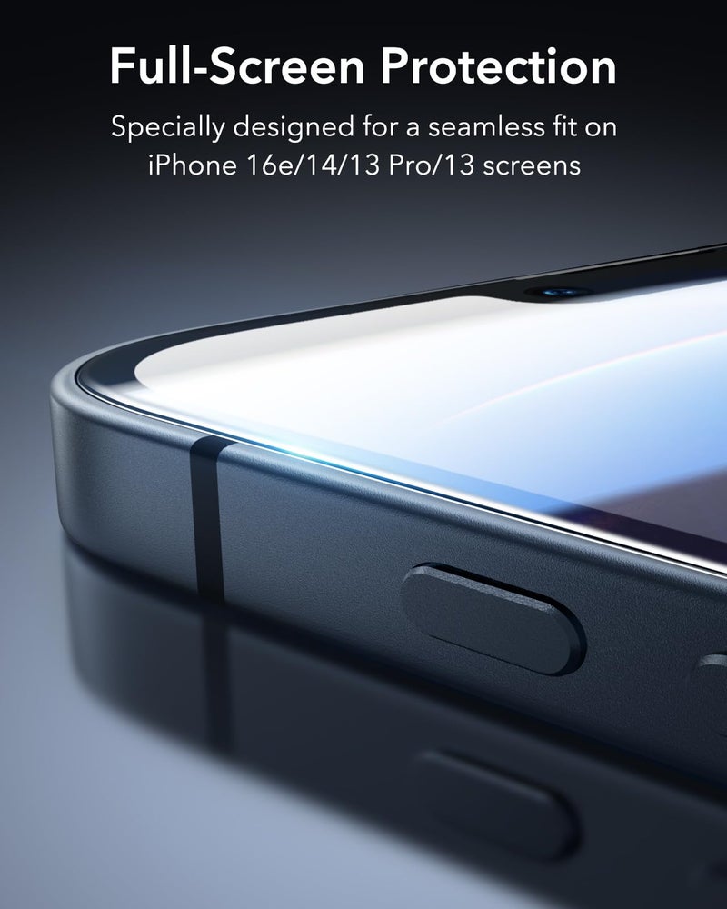 Mr Shield Mr.Shield PRO-GLAZ Privacy Tempered Glass Screen Protector Guard For iPhone 16e / 14/13 and iPhone 13 Pro - 1 Pack - Image 2