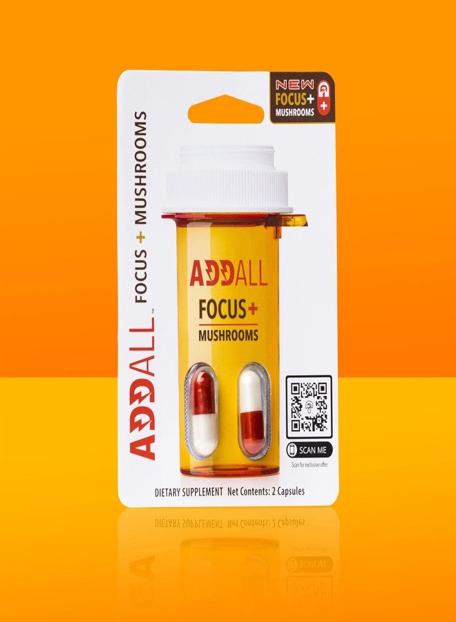 Addall Focus + Mushrooms Memory Supplement (5 Pack) #1 Effective Alternative Brain Supplement Substitute Pills Nootropic & Energy | No Crash | Science Backed Formula | 10 Capsules - Image 2