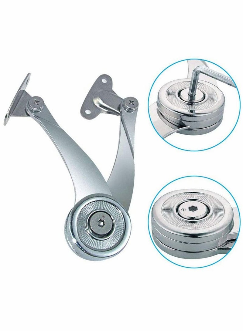Y&D Folding Lid Support Hinges, KASTWAVE Furniture Lift Up Flap Stay Hardware, Kitchen Cabinet Door Adjustable Hinge, for Cupboard Toy Box (2 Pieces)  - Image 5