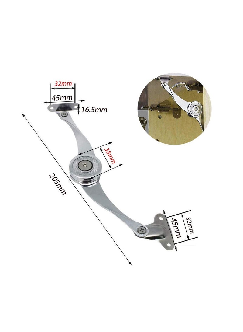 Y&D Folding Lid Support Hinges, KASTWAVE Furniture Lift Up Flap Stay Hardware, Kitchen Cabinet Door Adjustable Hinge, for Cupboard Toy Box (2 Pieces)  - Image 3