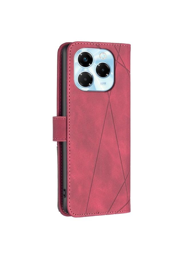Zaboon Case For Infinix Note 40X 5G Magnetic Buckle Rhombus Texture Leather Phone Case - Image 4