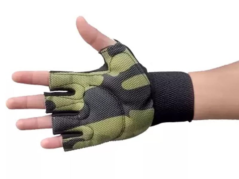 Drauss® Gym Gloves, Padded Weight Lifting Gloves,Workout Gloves with Built-in 19" Wrist Wraps, Exercise Gloves for Cross Training, Pull Ups, Fitness, Powerlifting, for Men & Women (Green) - Image 5