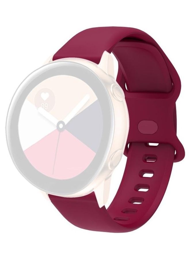 Silicone Replacement Watchband For Huawei Watch 3 Internal Buckle Perforation Wine Red - Image 1