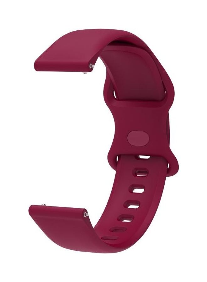 Silicone Replacement Watchband For Huawei Watch 3 Internal Buckle Perforation Wine Red - Image 3