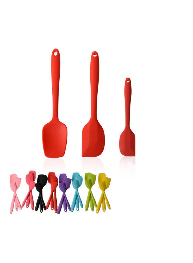 NIBEMINENT 3Pcs/Set Silicone Food Spatula Set for Kitchen Baking Salad Mixing Tools black 28*28*28cm - Image 5