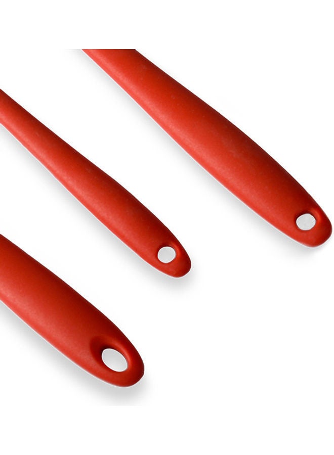 NIBEMINENT 3Pcs/Set Silicone Food Spatula Set for Kitchen Baking Salad Mixing Tools black 28*28*28cm - Image 3