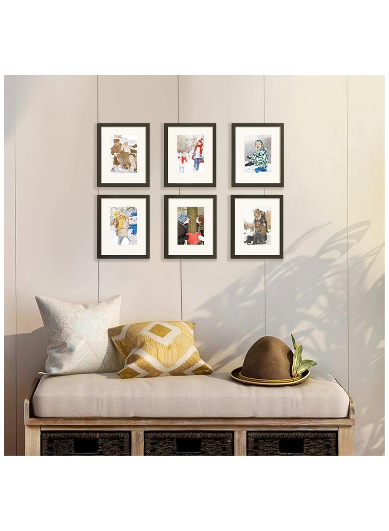 YelaJoy 8x10 Picture Frame Set of 5, Display Pictures 5x7 with Mat or 8 x 10 Without, Wall Gallery Photo Frames, Black - Image 5