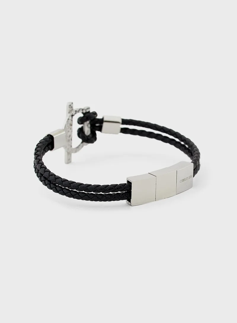 CERRUTI 1881 Bit Detail Braided Bracelet