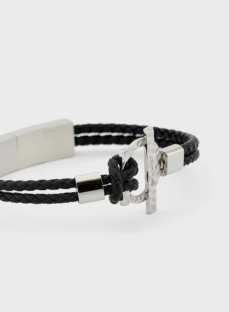 CERRUTI 1881 Bit Detail Braided Bracelet
