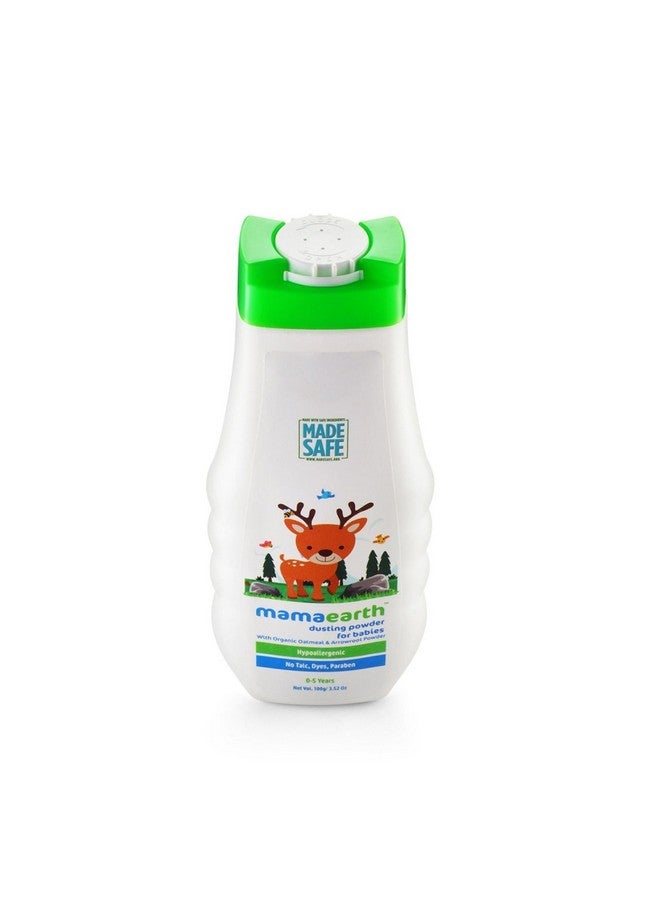 Mamaearth Dusting Powder for Babies | Gentle Talc-Free Baby Powder for Diaper Rash | with Natural Oatmeal Cornstarch & Arrowroot | SLS & Paraben Free | 5.29 Oz (150g) - Image 2