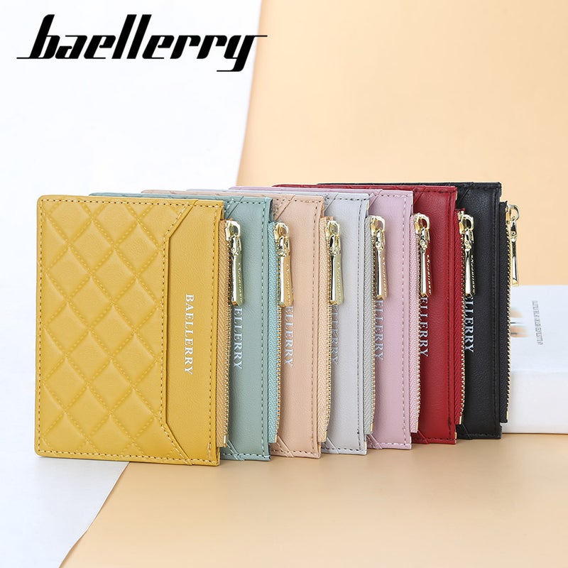 BAELLERRY New Men''s and Women''s Unisex Card Bag Thin Zipper Card Holder Fashion Zipper High-end Coin Purse - Image 3