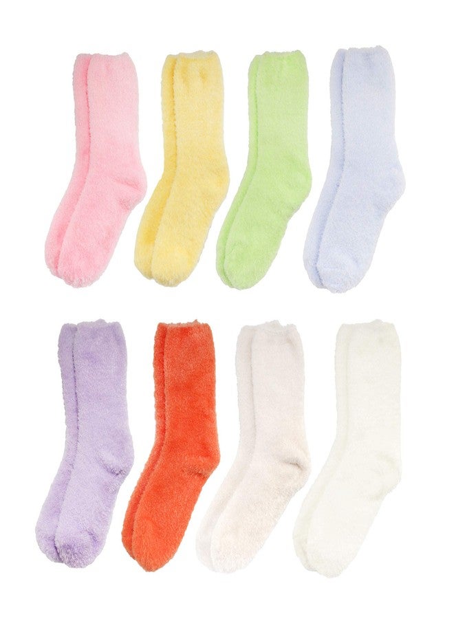 بامبو إم إن جوارب نسائية كبيرة الحجم من بامبو إم إن، ناعمة الملمس، ملونة، مريحة ودافئة، مصنوعة من القطيفة - أخضر - 4 أزواج - Image 5