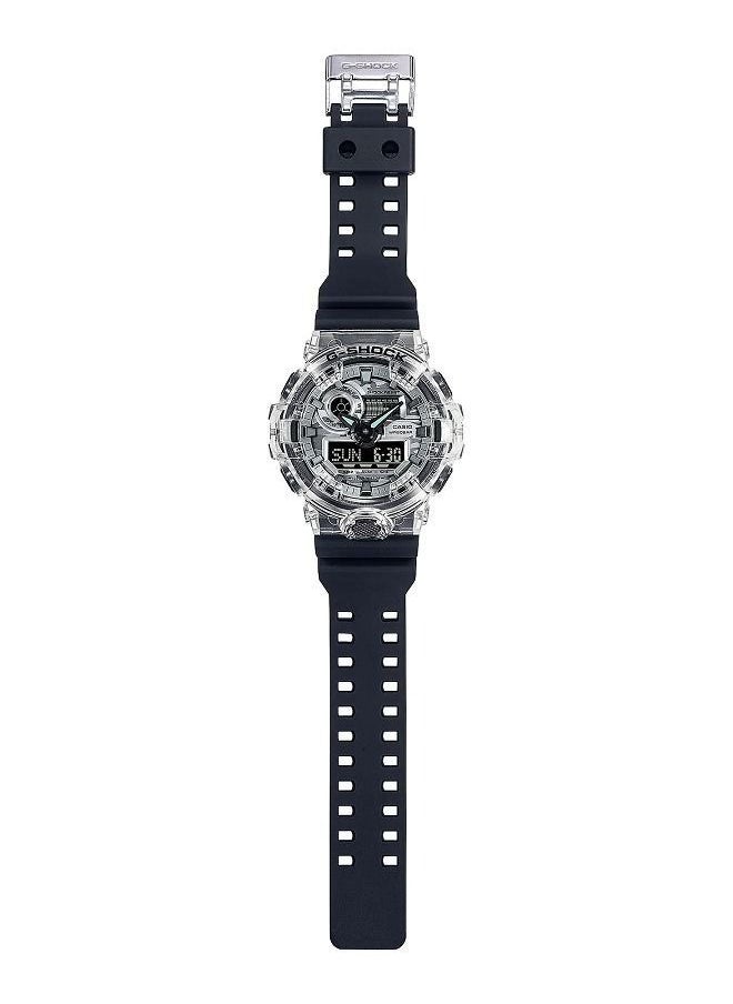 Casio Men Watch G-Shock Round Analog Digital Black Dial Resin Band GA-700SKC-1ADR