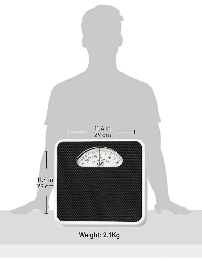 GVC Large Surface Iron Analog Weighing Scale (Black), 2 Kilograms - Image 4