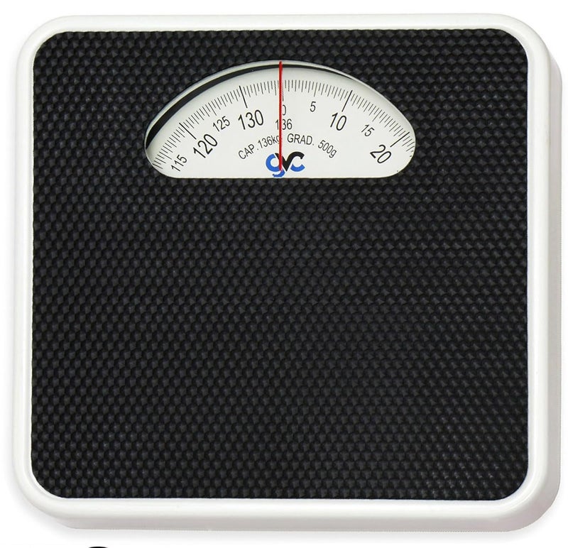 GVC Large Surface Iron Analog Weighing Scale (Black), 2 Kilograms - Image 1