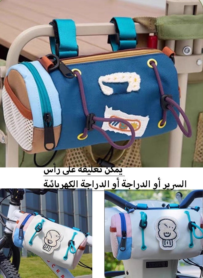 هاي حقيبة دراجات أنيقة، حقيبة تخزين مقاومة للماء تُعلق على إطار الدراجة، ويمكن استخدامها كحقيبة كتف، كما يمكن تعليقها على الدراجة أو الدراجة الكهربائية أو وضعها بجانب السرير أو حملها كحقيبة ظهر - Image 3