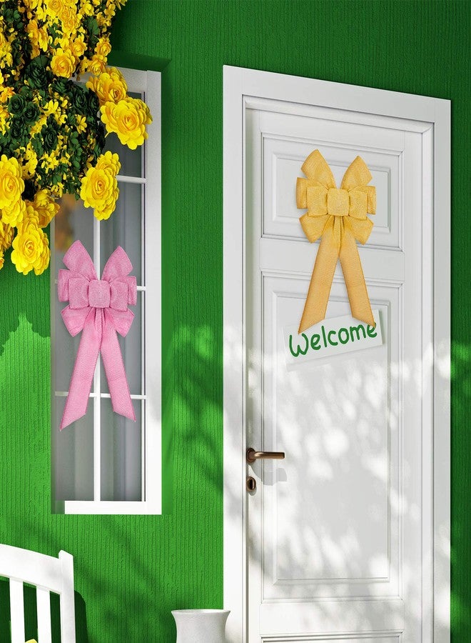 وولاين مجموعة زينة إكليل الربيع من والين، 4 قطع، كبيرة الحجم، بألوان زاهية، مناسبة لعيد الفصح، تتضمن شرائط تزيينية بألوان الوردي، البنفسجي، الأصفر، والأزرق، بالإضافة إلى شرائط تزيينية من الخيش، مثالية لتزيين حفلات الربيع. - Image 4