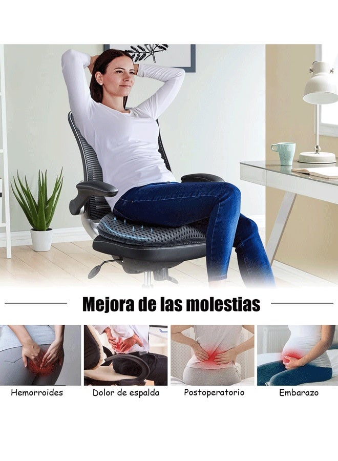 XiuWoo Memory Foam Hemorrhoid Cushion, Orthopedic Memory Foam Cushion for Relieving Lumbar Pain and Sciatica, Donut Cushion for Tailbone, Hemorrhoid Seat for Home, Office, Car - Image 3