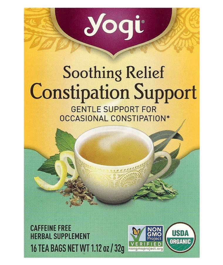 Yogi Tea Soothing Relief Constipation Support Caffeine Free 16 Tea Bags 1.12 oz (32 g)