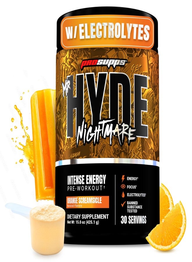 ProSupps Mr. Hyde Nightmare Pre Workout Powder with Caffeine & Beta Alanine - Preworkout for Intense Energy, Mental Focus & Performance - Gym & Fitness Supplements (Orange Creamsicle, 30 Servings) - Image 1