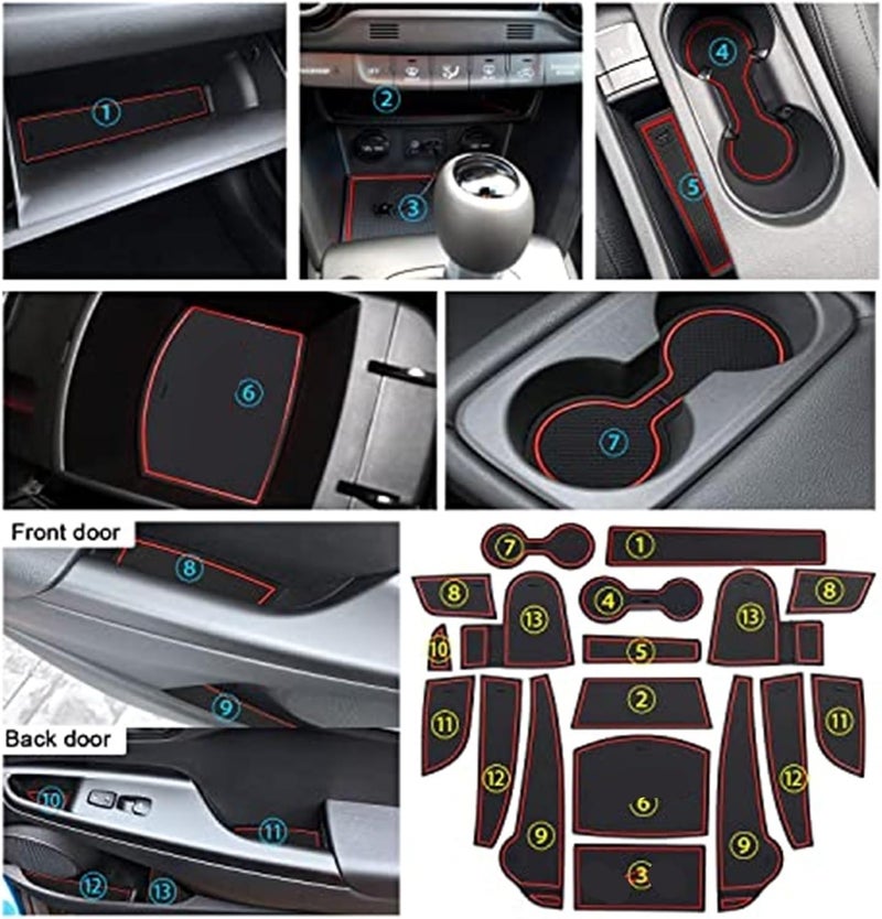 Wivplex Non-Slip Mat Set for Hyundai Kona 2022 - Image 3