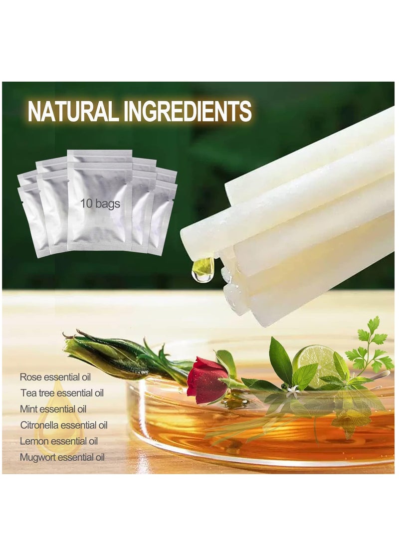 Zikra سوار طارد البعوض - حزمة واحدة من سوار السيليكون مع 4 نوى بديلة، خالي من DEET وآمن للبالغين والأطفال، مثالي للحماية أثناء التخييم في الداخل والخارج (أسود) - Image 4