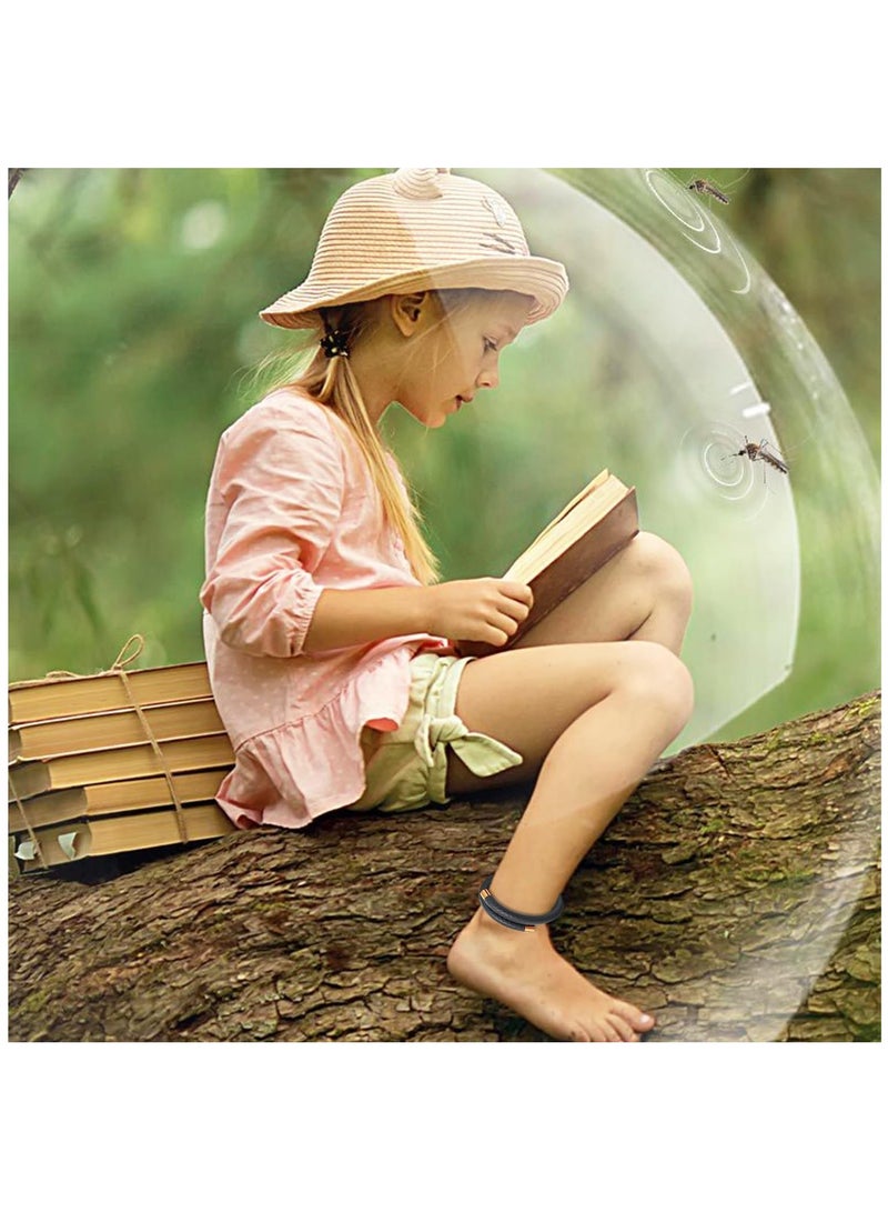 Zikra سوار طارد البعوض - حزمة واحدة من سوار السيليكون مع 4 نوى بديلة، خالي من DEET وآمن للبالغين والأطفال، مثالي للحماية أثناء التخييم في الداخل والخارج (أسود) - Image 5