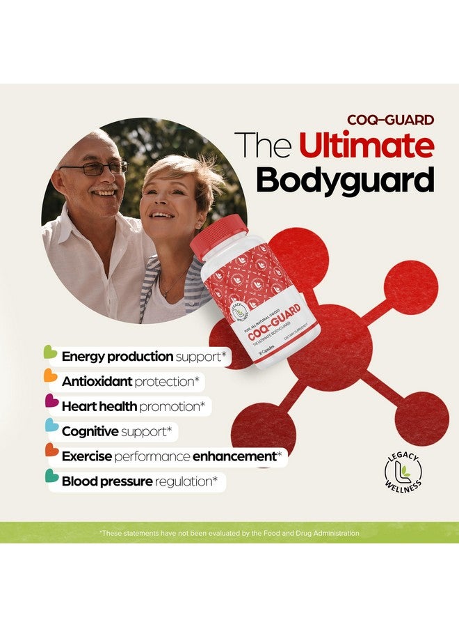 LegacyNutra Legacy Wellness CoQ-GUARD CoQ10 200mg - Natural High Potency CoQ10 Supplement for Energy, Heart, Antioxidant & Cellular Support - High Potency Co Q 10 Ubiquinone for Overall Wellness - Non-GMO 30 Caps - Image 2
