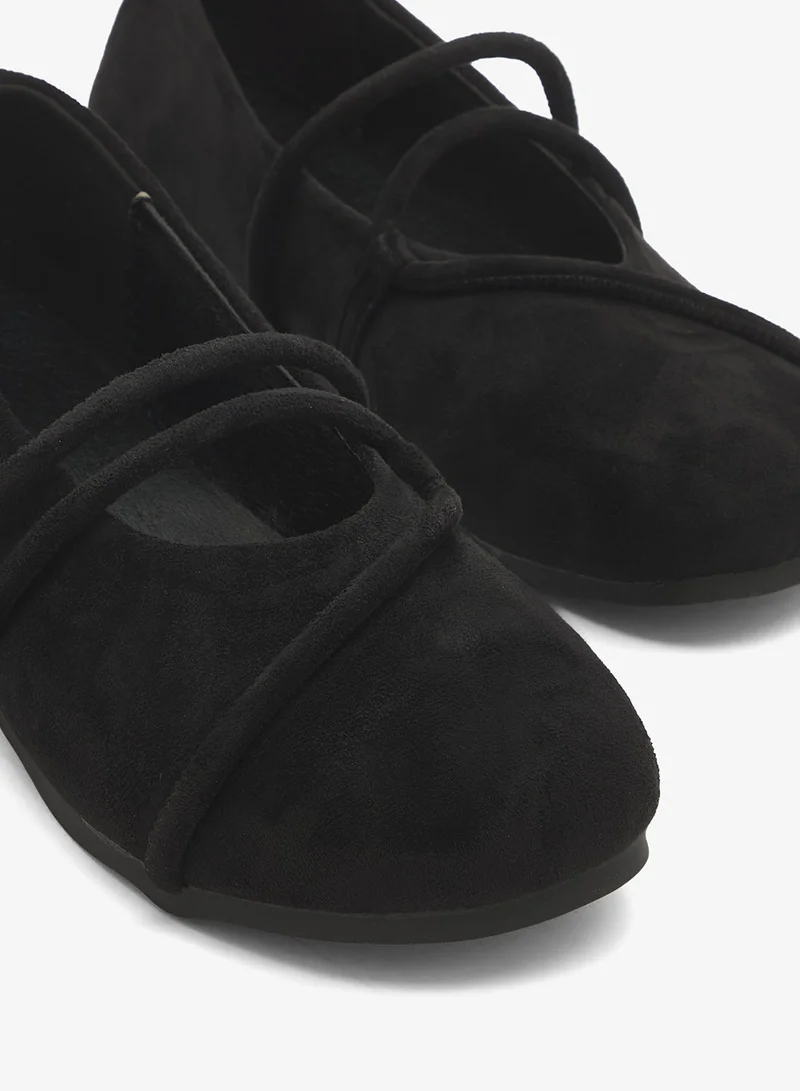 Ginger Black Suede Mary Janes for Women | Best Price UAE