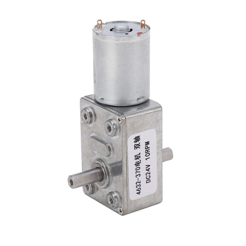 Common Style 4632 370 Aluminum Brass Double Shaft DC Gear Motor 24V 10RPM For Fan HVAC - Image 2