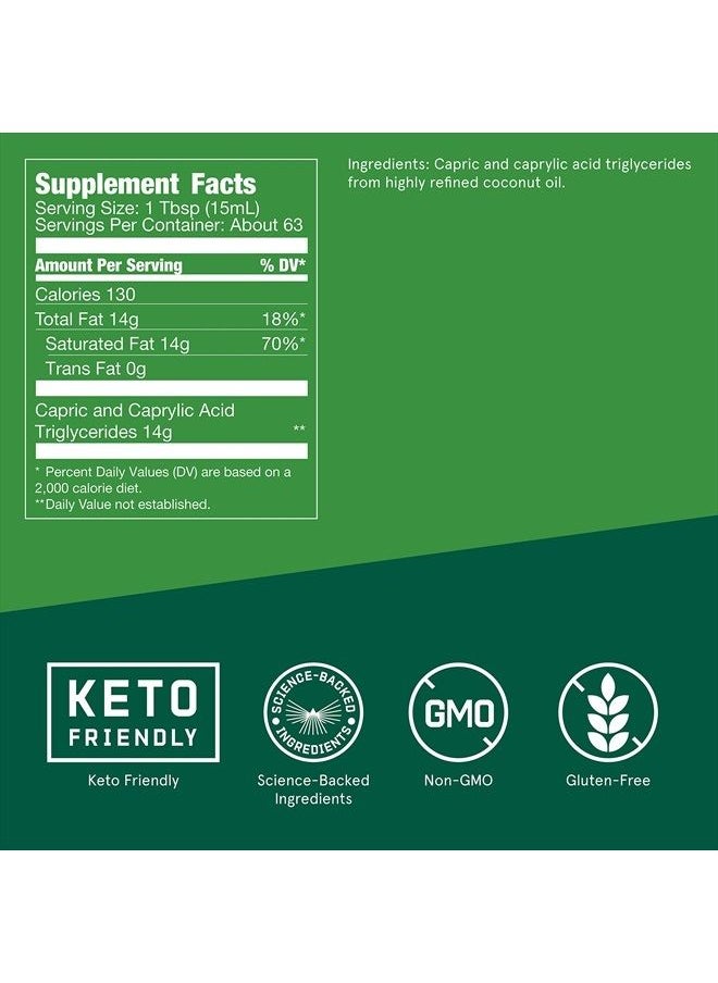 Bulletproof - XCT MCT Oil Made with C10 and C8 MCT Oil, 32 Oz, Amplifies Energy, Keto Friendly - Image 1