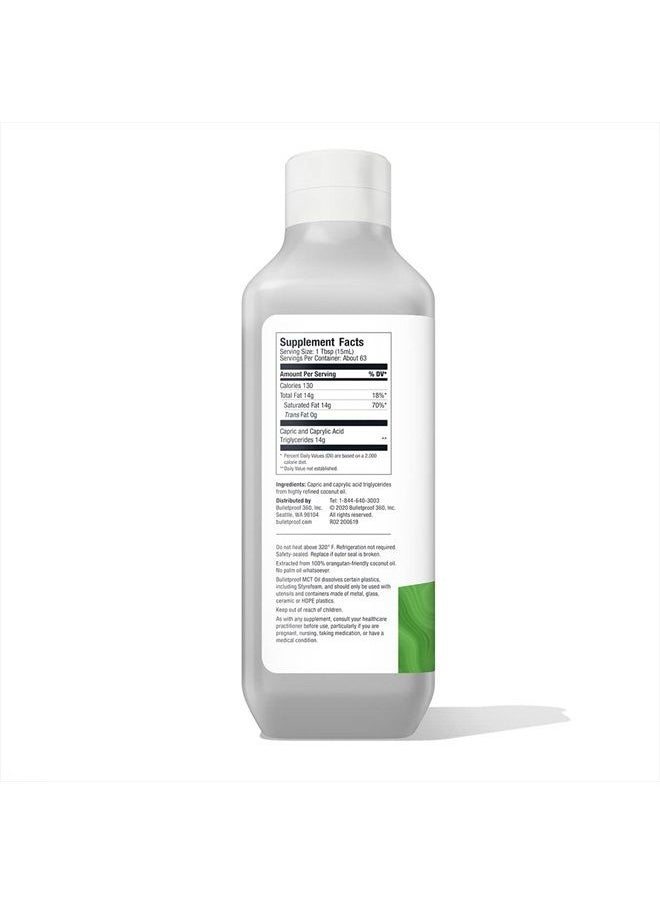 Bulletproof - XCT MCT Oil Made with C10 and C8 MCT Oil, 32 Oz, Amplifies Energy, Keto Friendly - Image 1