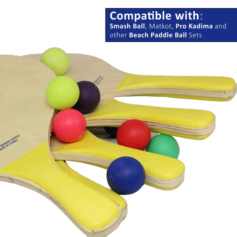W4W Beach Paddle Ball Replacement Balls – Extra Balls for Pro Kadima & Smashball Racket (Set of 7 Balls) - Image 2