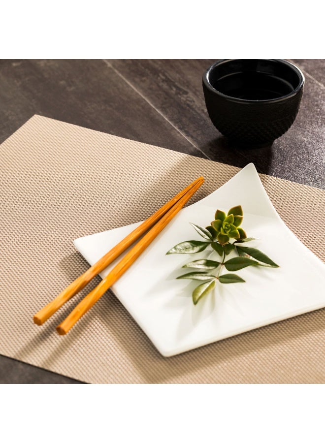 Restaurantware مفرش طاولة كارمل مش 16 × 12 بوصة، مجموعة من 6 مفرش قماش قابل للغسل - مقاوم للحرارة، لا يتلطخ، مفرش مطبخ بلون توب فاتح، مش، سهل التنظيف - Image 3