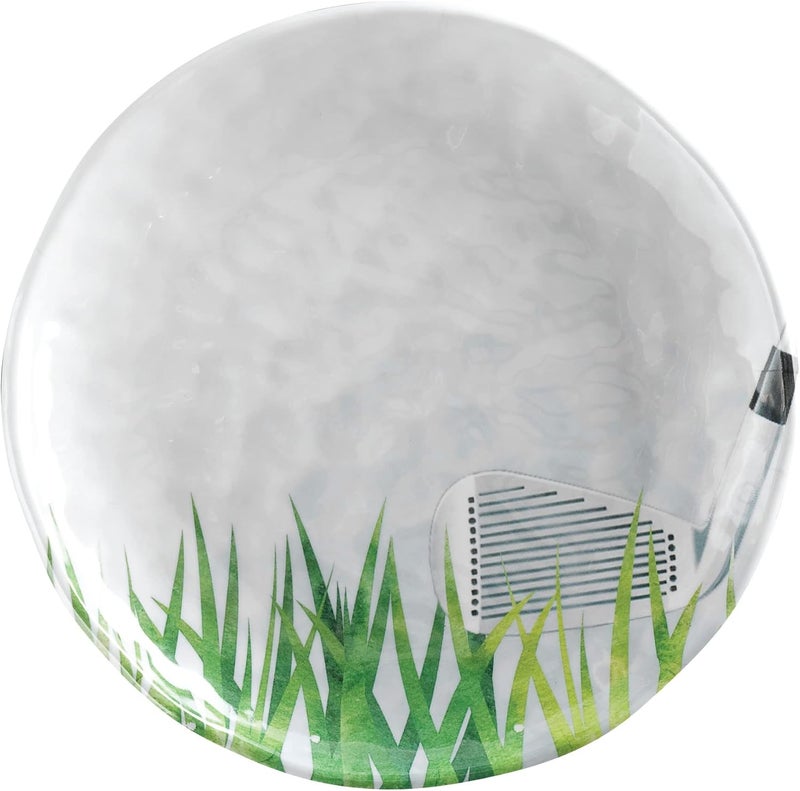 UP UPware Golf Club Melamine Round Dessert Plates Small Serving Plates for Appetizer Snacks and Side Dishes White 6 Inch Set of 4 - Image 2