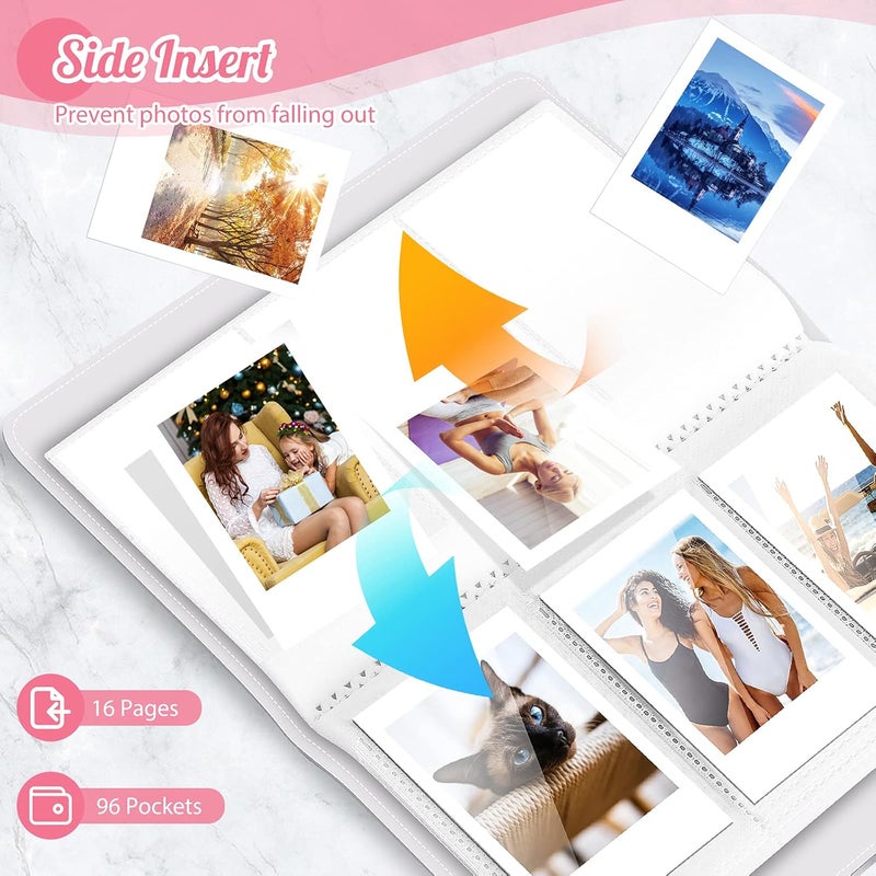 Ablus 96 Pockets Photo Album for Fujifilm Instax Mini 11 90 70 9 8+ 8 LiPlay Instant Camera, Polaroid Snap SnapTouch PIC-300 Z2300 Instant Camera & Zip Instant Printer (Abstract oil painting) - Image 3