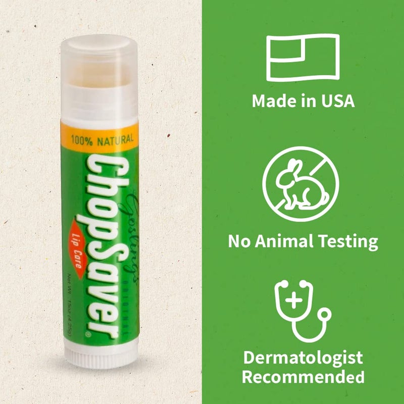 chopsaver Gosling's Original ChopSaver Lip Care, All Natural Hydrating Lip Balm, Chapstick for Musicians and More, Effective Relief for Dry, Cracked Lips and Skin, Made in USA, 0.15 Oz (Pack of 6) - Image 4