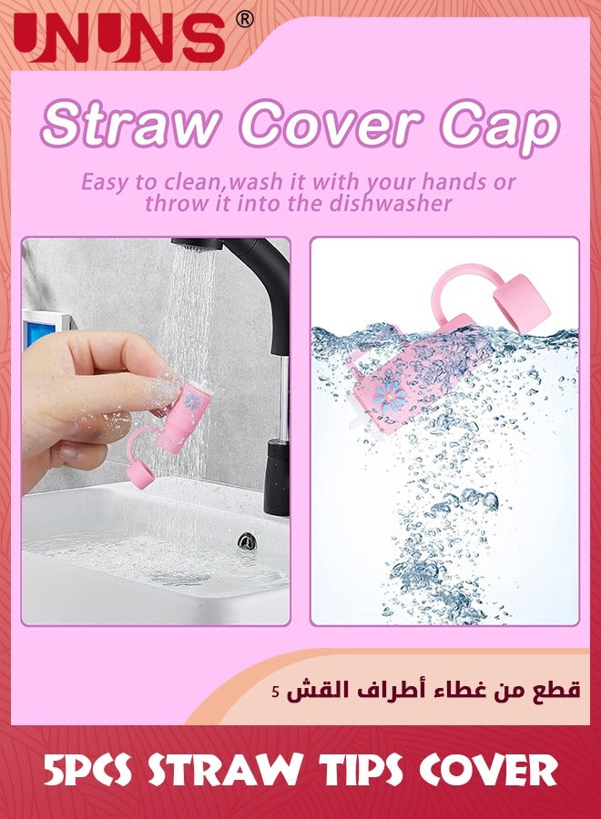 UNUNS Straw Tips Cover,5PCS Straw Cover Cap For Stanley Cup,10mm Drinking Straw Tip Covers For Stanley Cups Accessories  - Image 4