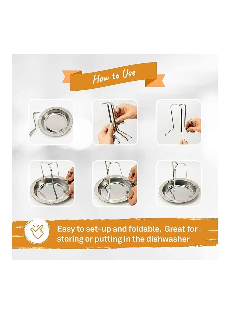 SYOSI Diagtree Barbecue Beer Can Chicken Roaster Rack Accessory BBQ Accessories Succulent Roast Bird Vertical Holder Thickened Grilling Baking Cooking Pans - Image 4