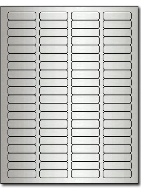 Silver Foil Return Address 1/2 X 1 3/4 Labels For Laser Printers 800 Labels