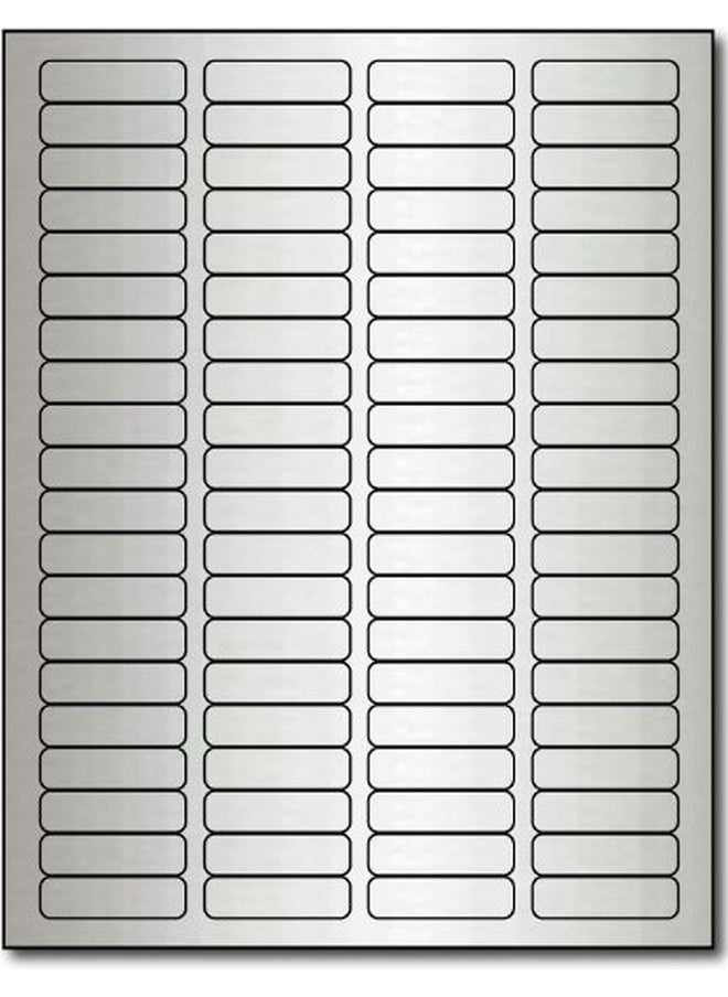 Silver Foil Return Address 1/2 X 1 3/4 Labels For Laser Printers 800 Labels