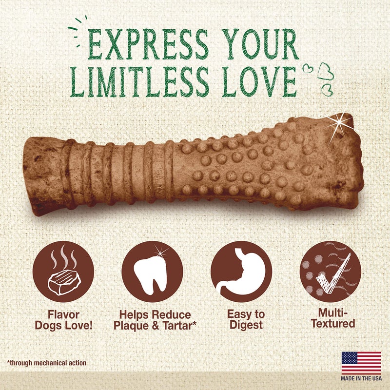 Nylabone Nutri Dent Dog Dental Chews - Natural Dog Teeth Cleaning & Breath Freshener - Dental Treats for Dogs - Filet Mignon Flavor, X-Large (1 Count) - Image 2