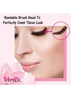 فيرتكس فرشاة الحاجب مشط Spoolie للحواجب مزج الحاجب دهن فرشاة رمش بزاوية صغيرة لرموش أطول  - Image 5