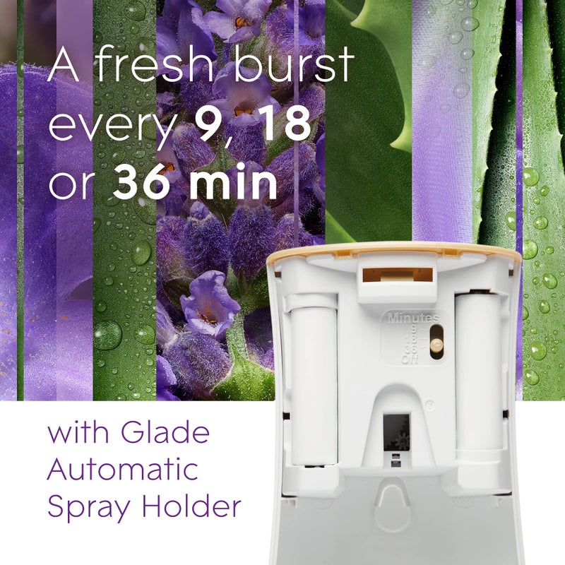 Glade Automatic Spray Refill, Air Freshener for Home and Bathroom, Tranquil Lavender & Aloe, 6.2 Oz, 3 Count - Image 4