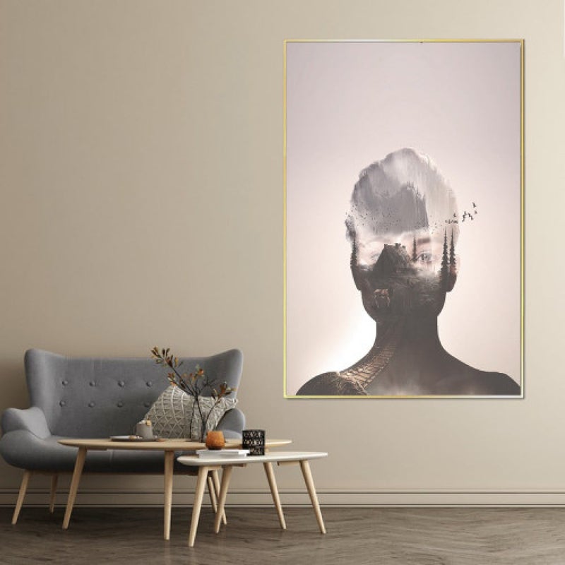 ماركتنا لوحة قماشية بتصميم مودرن مع برواز مجوف مقاس (50×70) قطعة واحدة - Image 1