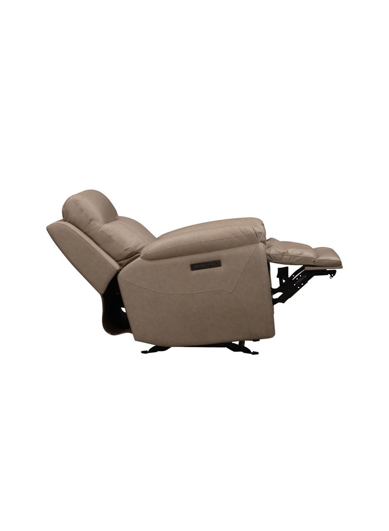 KING KOIL Shelby Power Glider Recliner, Fabric Taupe - Image 5